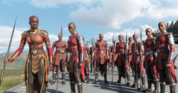 Okoye (Danai Gurira) is the general of the powerful Dora Milaje in 'Black Panther.'