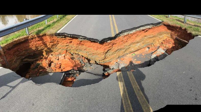 A culvert collapse near the Tanyard Creek boat ramp means the road will be closed at least two weeks, officials say.