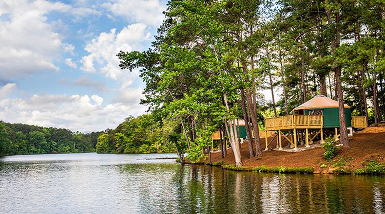 Stone Mountain Park has added three new yurts, bringing the total to 6, to help meet the demand for glamping.