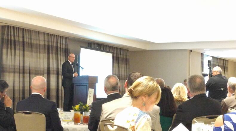 June 21, 2017 -- Dunwoody -- Lt. Gov. Casey Cagle speaks at the charter system awards banquet