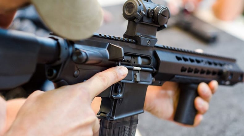 An AR-15-style rifle