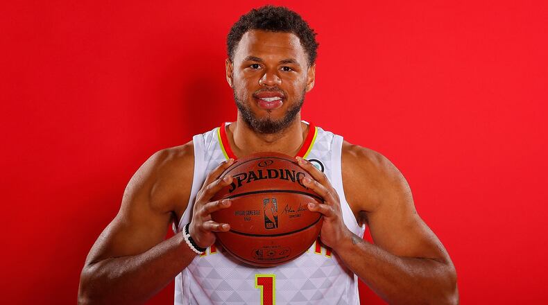 Justin Anderson of the Atlanta Hawks poses for portraits during media day at Emory Sports Medicine Complex on September 24, 2018 in Atlanta, Georgia.  (Photo by Kevin C. Cox/Getty Images)