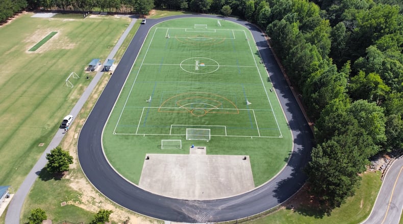 The Shakerag Park walking/jogging track has reopened after crews finished repaving with an asphalt overlay. (Courtesy City of Johns Creek)