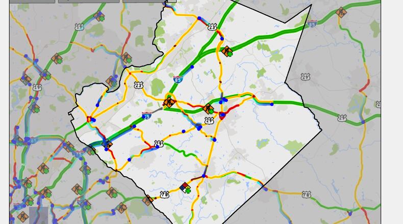 The biggest traffic bottlenecks in Gwinnett County right now, according to the Atlanta Regional Commission.