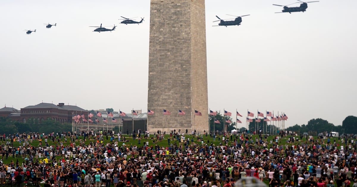 Live updates: Military parade features helicopter flyover as LA police disperse protest