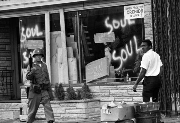 The Kerner Commission was created in the aftermath of several urban riots in 1967, such as the one that caused this damage in Newark, N.J. In a 600-page report released in February, 1968, the commission concluded that white racism was responsible for the violence. (AP file)