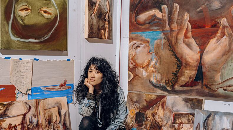 Atlanta-based artist Aineki Traverso, who works out of a Murphy Rail Studios space on the southside, has won the 2024 Edge Award bestowed by the Forward Arts Foundation.
(Courtesy of Will Crooks)