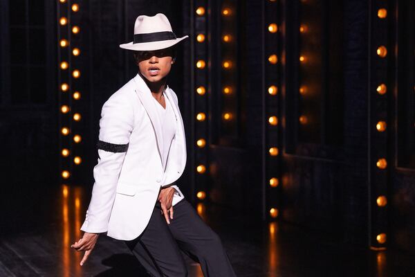 Roman Banks plays the lead in “MJ,” the jukebox musical based on the life of pop star Michael Jackson, at the Fox Theatre through Sunday.
(Courtesy of Matthew Murphy, Murphy Made)