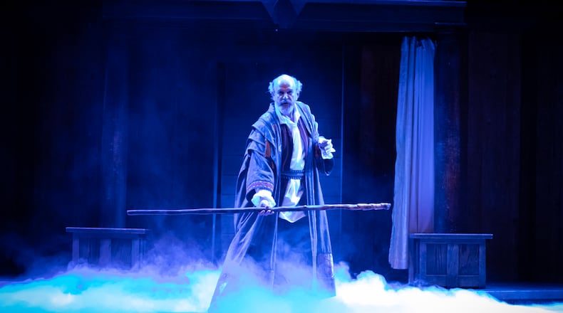 Prospero (Jeff Watkins) conjures some stage magic in "The Tempest."