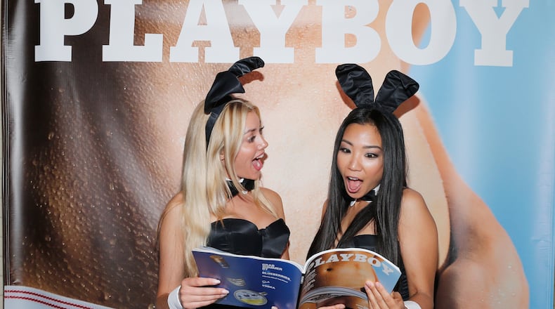LOS ANGELES, CA - JUNE 23: Playmates Heather Rae Young and Hiromi Oshima celebrate the release of Playboy magazine's 'The Freedom Issue' at No Vacancy on June 23, 2016 in Los Angeles, California. (Photo by Rich Polk/Getty Images for Playboy)