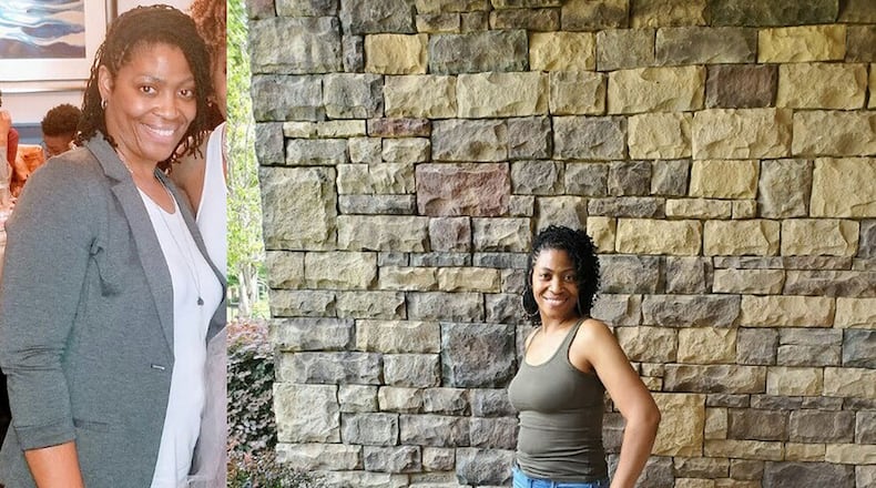 In the photo on the left, taken earlier this year, Brandy Turnipseed weighed 185 pounds. In the photo on the right, taken this month, she weighed 145 pounds. (Photos contributed by Brandy Turnipseed)