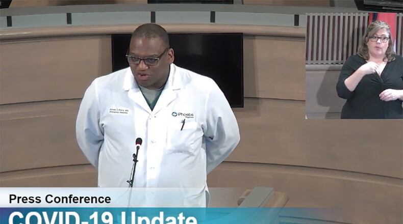 A coronavirus briefing in Albany.