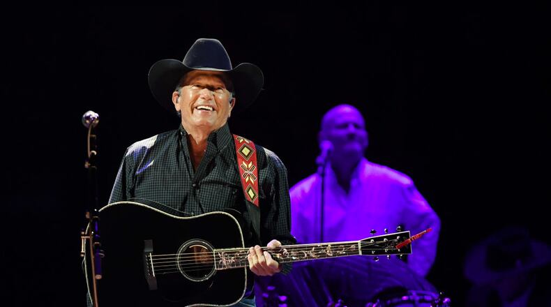 George Strait, shown in Las Vegas in February 2019, will visit an Atlanta stadium for the first time since 2001 when he hits Mercedes-Benz Stadium on March 30, 2019. Chris Stapleton, Chris Janson and Ashley McBryde will join him. Photo: Getty Images