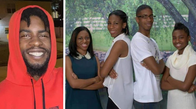 James Harris Jr. (left) was found dead Nov. 20 at an abandoned apartment on Vine Street, police said. His sisters (from left), Andreea Ayers, Jaimee Harris and Jada Harris, said James was always there for them growing up.