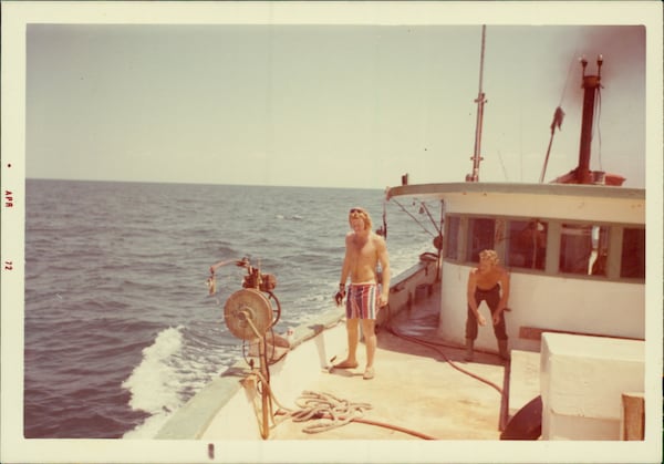 Steve Lamb aboard a boat in the 1970s. Lamb was lured by green (in more ways than one) to smuggle marijuana on a fishing boat off the Gulf Coast of Florida. (Courtesy of "The Green Flash")