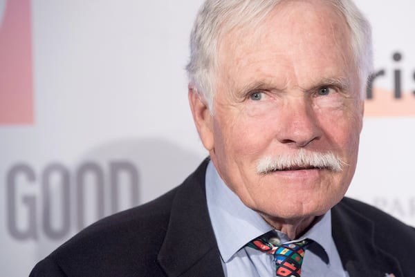U.S. media mogul Ted Turner poses for the photographers as he arrives prior to a dinner at the U.S. ambassador's residence in Paris, Dec. 8, 2015. (Kamil Zihnioglu/AP File)