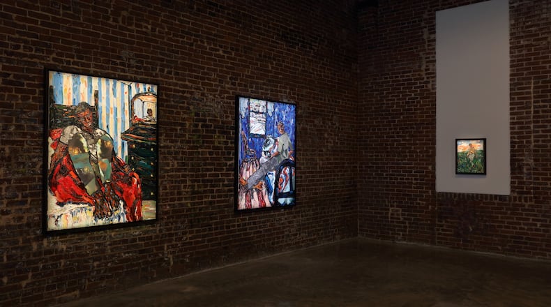 An installation shot of the solo exhibition “Mario Joyce: A Stranger’s House That Is Our Own.”
Courtesy of UTA Artist Space/Photo Mike Jensen