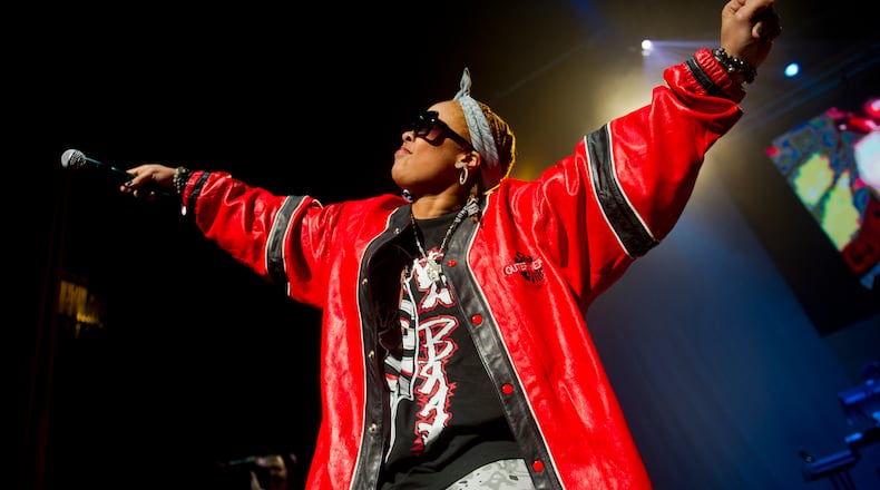 Da Brat performs at the Fox Theatre in Atlanta during the So So Def 20th Anniversary Concert in 2013.