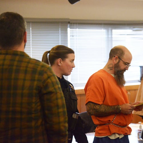FILE - Daren Christopher Abbey appears in District Court Nov. 26, 2024, in Bozeman, Mont. (Laurenz Busch/Bozeman Daily Chronicle via AP, File)