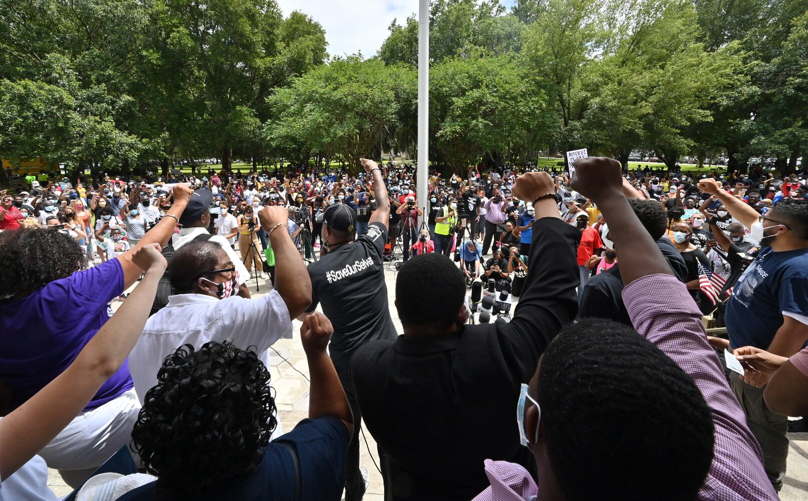 PHOTOS: Residents gather to demand justice in Ahmaud Arbery case
