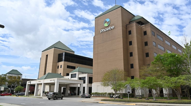 Phoebe Putney Memorial Hospital, in Albany, has received about $52.7 million in federal provider relief payments as of earlier this month. Albany was an early epicenter of the coronavirus outbreak in Georgia. (Hyosub Shin / Hyosub.Shin@ajc.com)
