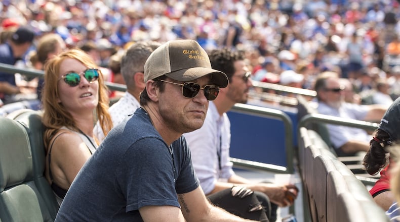 Jason Bateman at a recent Braves game back when they played at Turner Field. Photo by Kyle Hess/Beam/Atlanta Braves/Getty Images