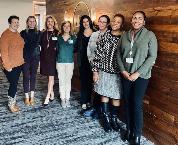 After staying home to raise her sons for 13 years, Robin Ortale (fourth from the left) applied for MomForce's fall 2022 cohort. (Photo Courtesy of Children's Healthcare of Atlanta)