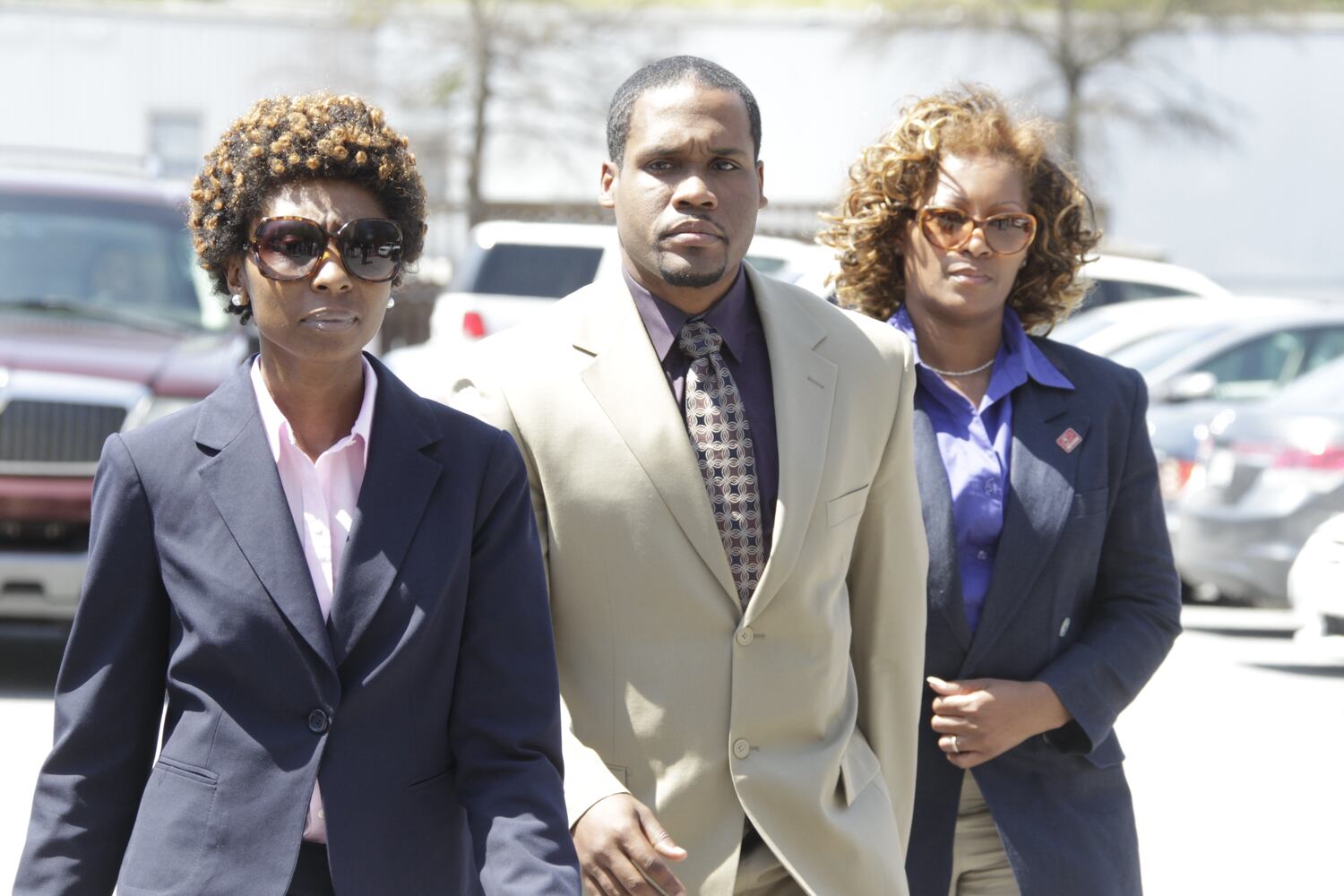 APS educators and their attorneys at Fulton County Jail