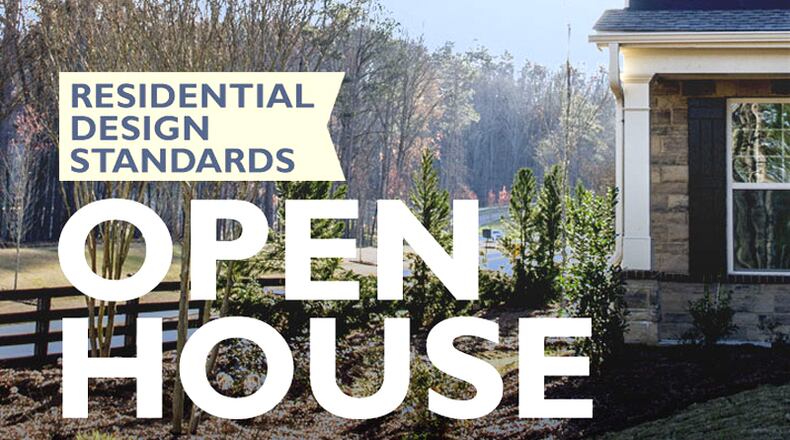 Forsyth County will take residents’ comments on draft design standards for future residential construction at an open house set for 6 p.m., April 18, at the county administration building in Cumming. FORSYTH COUNTY