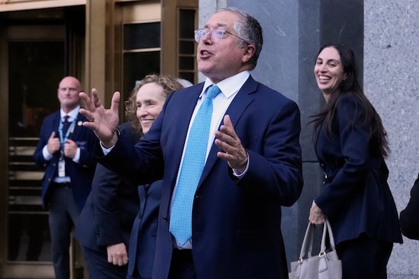 Defense attorney Marc Agnifilo, speaks outside Manhattan federal court after Sean "Diddy" Combs was denied bail after being convicted of prostitution-related offenses but acquitted of sex trafficking and racketeering charges, Wednesday, July 2, 2025, in New York. (AP Photo/Yuki Iwamura)