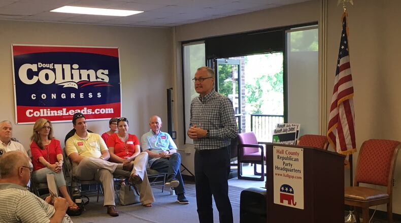 Lt. Gov. Casey Cagle addresses a Hall County GOP meeting.