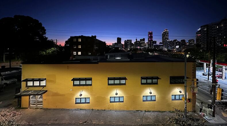 The Sun ATL, a new gallery on Edgewood Avenue in the Old Fourth Ward neighborhood, boasts a premier view of the downtown Atlanta skyline.