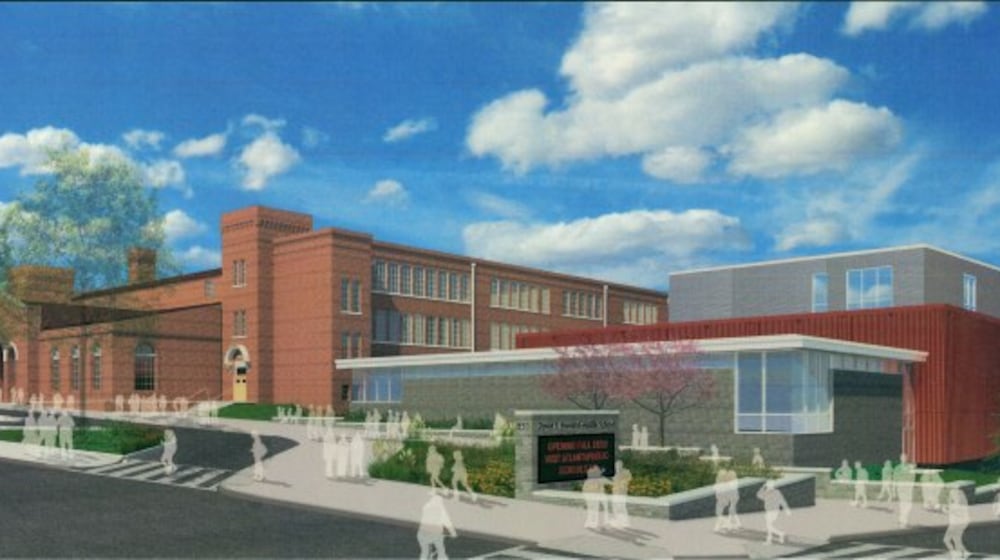 Atlanta Superintendent Meria Carstarphen shared this architectural drawing of how the Howard building will look when a renovation project is completed.