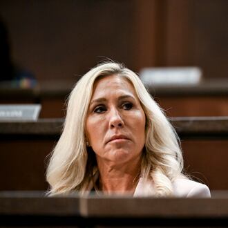 Rep. Marjorie Taylor Greene (R-Ga.) — pictured during a meeting of the House Committee on Oversight and Government Reform in June — said: “My own adult children’s insurance premiums for 2026 are going to double, along with all the wonderful families and hard-working people in my district." (Kenny Holston/The New York Times)