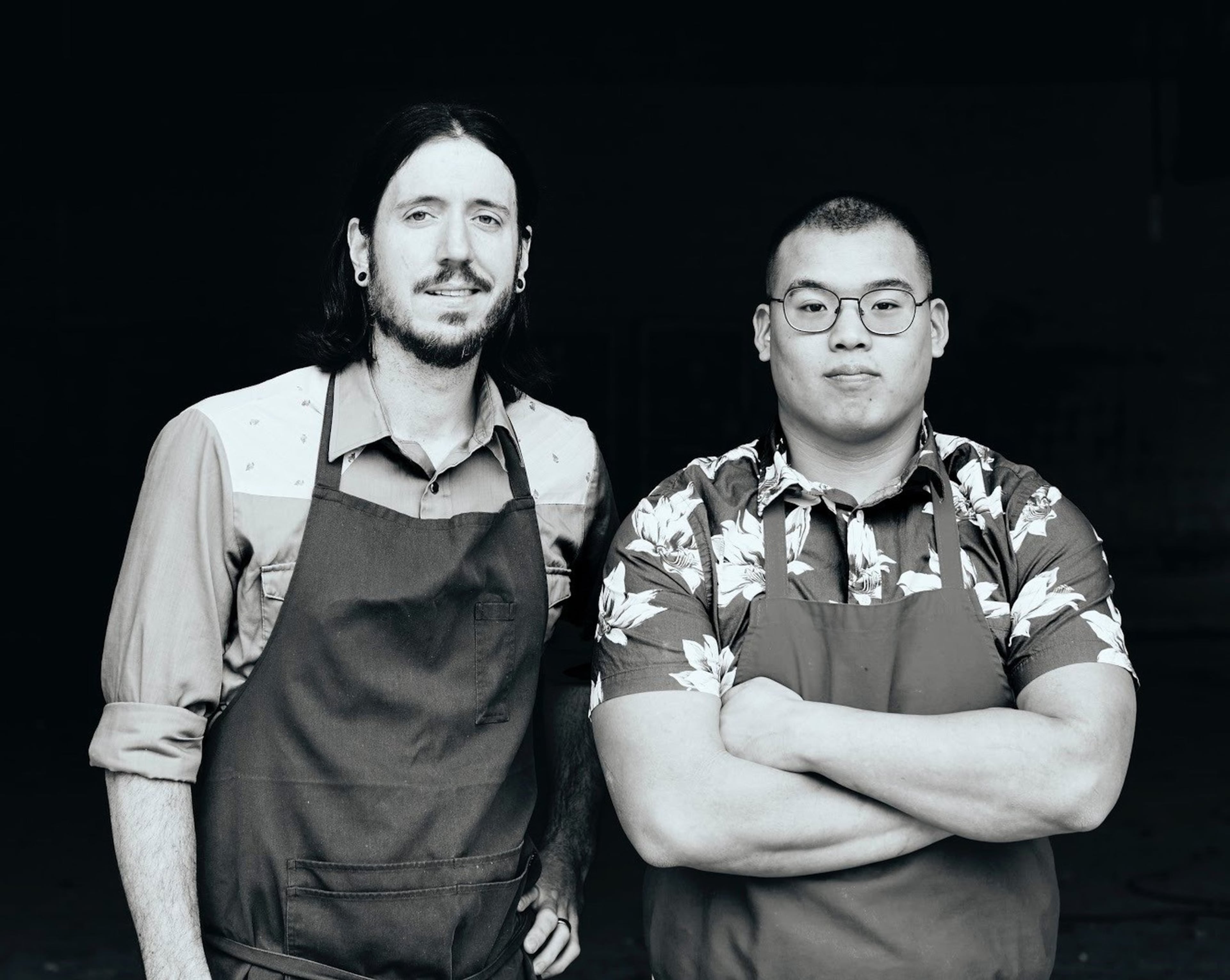 Rod Lassiter (left) and Parnass Savang are the chef-owners of Talat Market in Summerhill. (Bailey Garrot for the AJC)