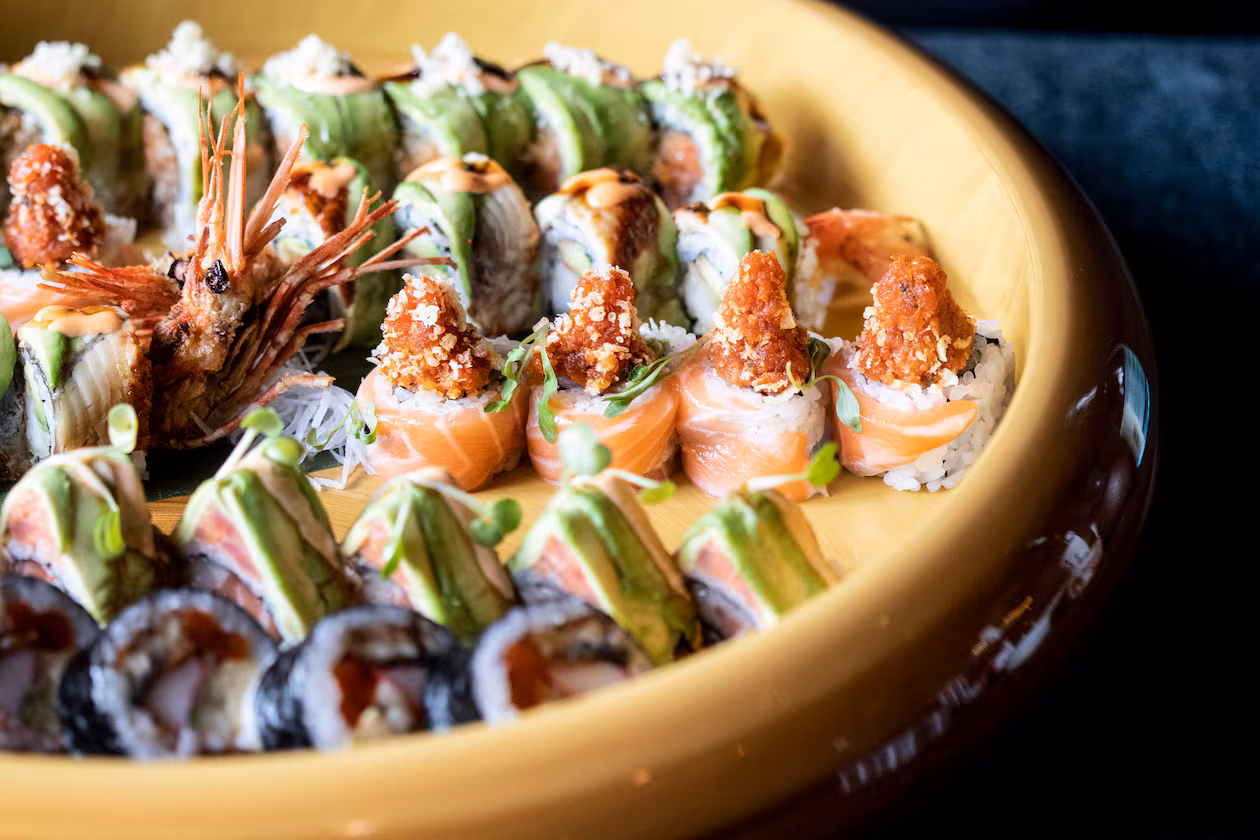 A sushi platter at Nakato.