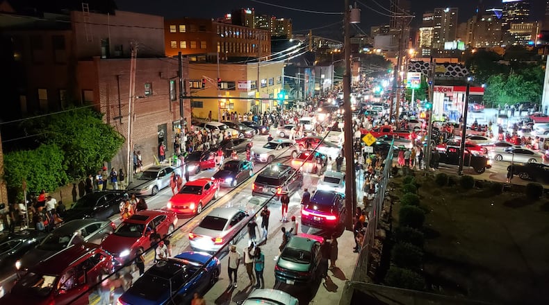 Business owners and residents on Edgewood Avenue near downtown want the street closed to cars on weekend nights, hoping to stop street parties that have recently ended in shootings. In the latest incident, on Saturday night, four people were shot near the Exxon station at Edgewood and Jackson Street, according to nearby business owners. Provided by LeJuano Varnell.