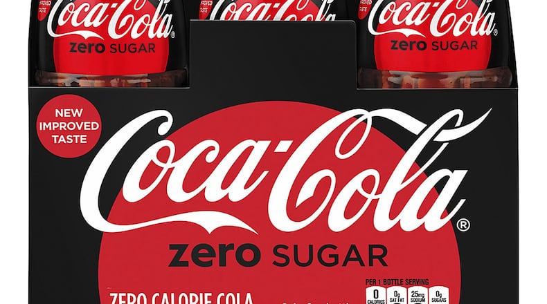 Six-pack of bottled Coca-Cola Zero Sugar. (File photo)