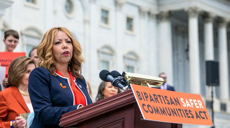 FILE  —  Rep. Lucy McBath (D-Ga.) on Capitol Hill in Washington on June 24, 2023. If passed, the proposed maps would spur debate over whether majority-minority districts have the same protections against racial discrimination under the Voting Rights Act. (Anna Rose Layden/The New York Times)