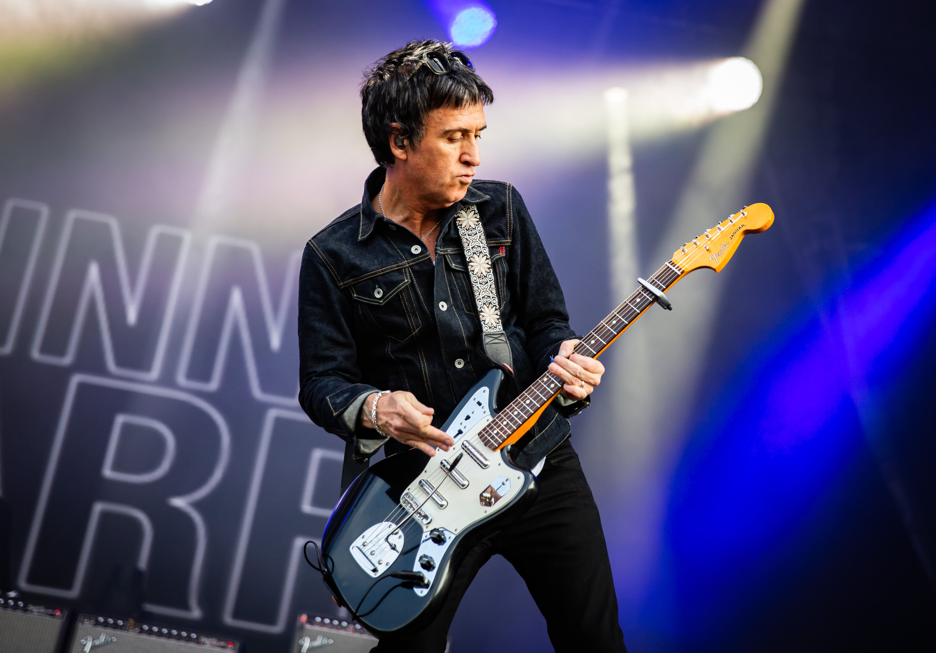 Johnny Marr plays through a flawless set, including hits by his former band, the Smiths, on Saturday, Sept. 20, 2025, at the Shaky Knees Music Festival at Piedmont Park in Atlanta. (Ryan Fleisher for the AJC)