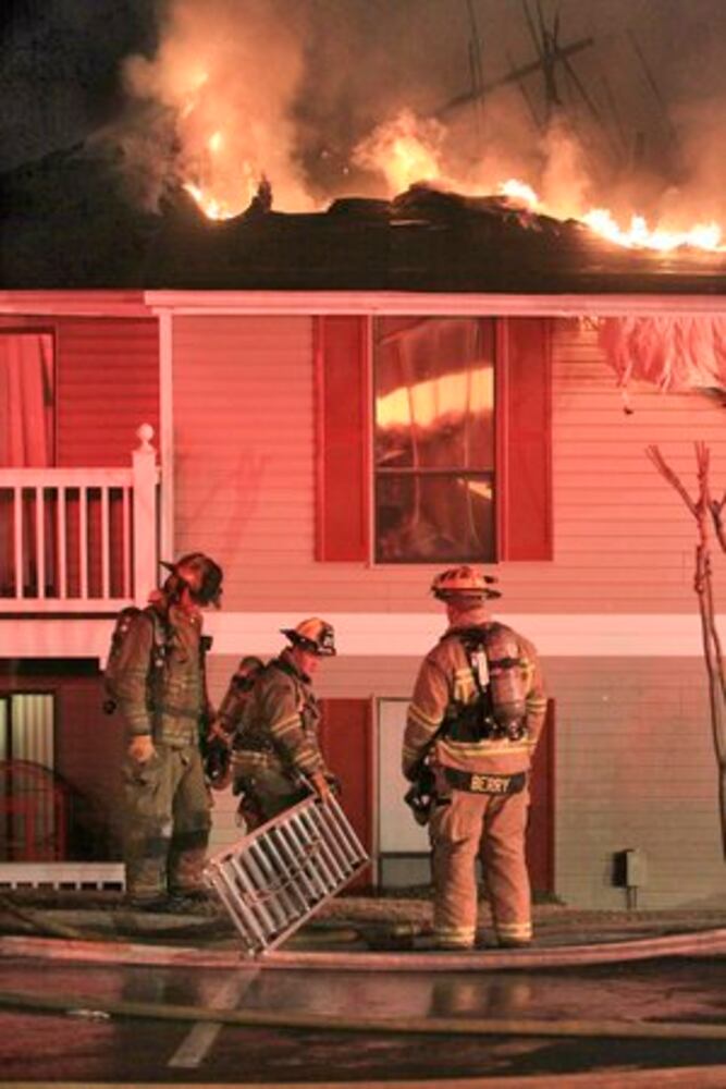Fire at Spaulding Hills apartments in Norcross