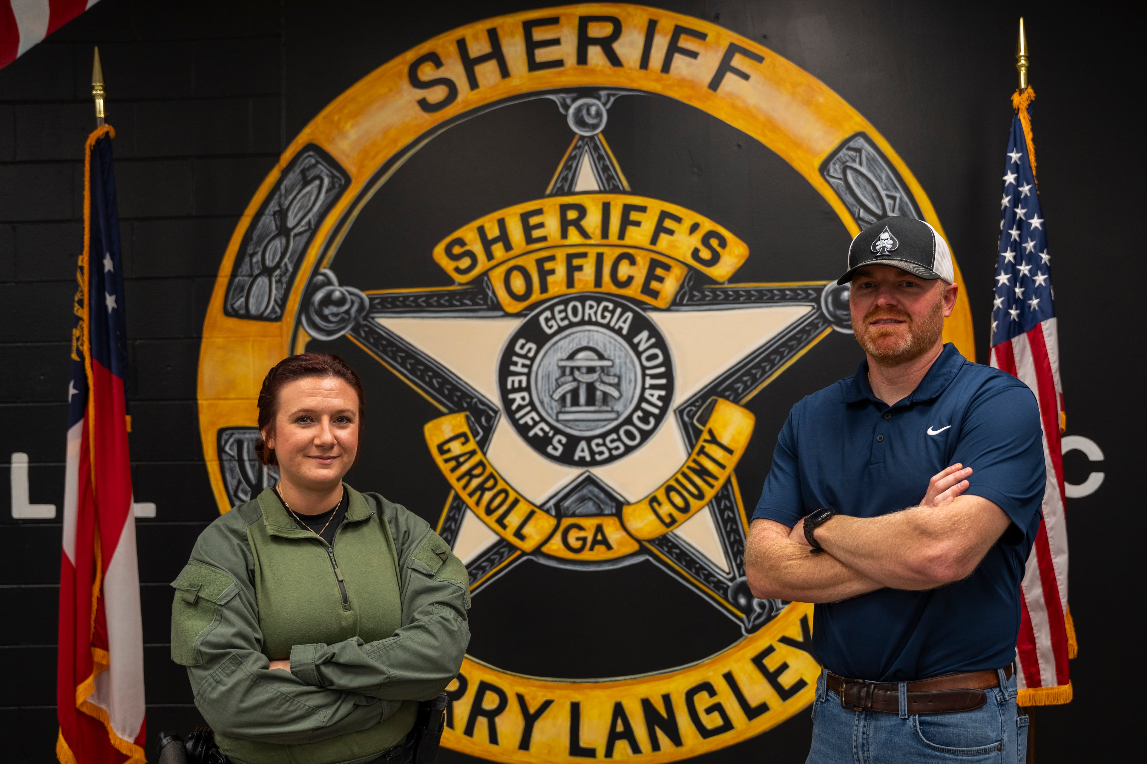 Deputy Kirstie Gentry works alongside Sgt. Jeremy McCormick on the Carroll County Sheriff’s Office's SWAT team. He described her as dependable. (Olivia Bowdoin for the AJC)