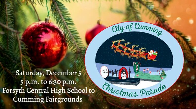 Cumming's annual Christmas parade steps off Saturday, Dec. 5, from Forsyth Central High School, with some changes this year due to the ongoing COVID-19 pandemic.