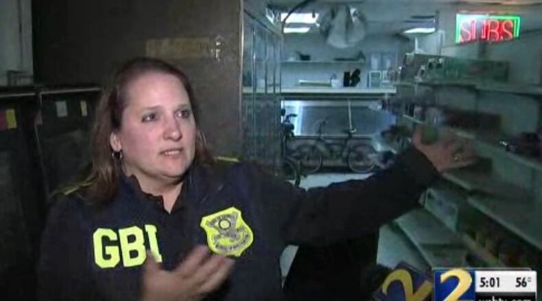 GBI agent Cindy Ledford was part of a commercial gambling raid Tuesday.