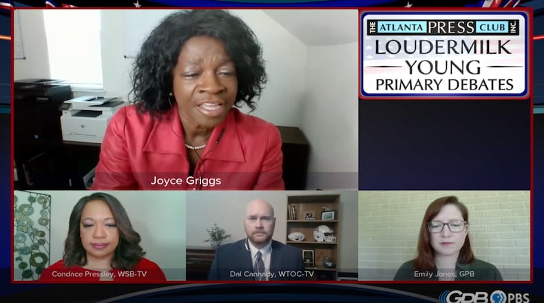 Democratic candidate Joyce Griggs participated in a virtual debate on July 19. Her opponent, Lisa Ring, was unable to attend.