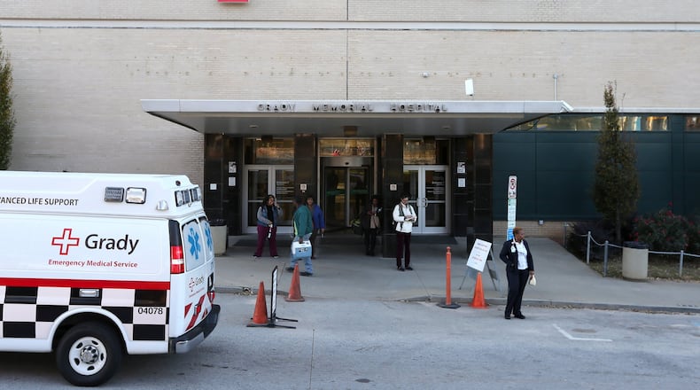 Atlanta’s Grady Memorial Hospital. Ben Gray / bgray@ajc.com