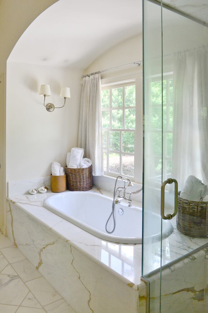 The master bathroom
