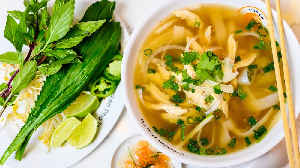 No. 18 Fat Noodle with shredded chicken at Pho Ga Tony Tony. CONTRIBUTED BY HENRI HOLLIS