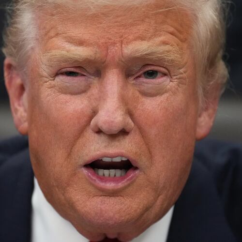 President Donald Trump speaks before signing the funding bill to reopen the government, in the Oval Office of the White House, Wednesday, Nov. 12, 2025, in Washington. (AP Photo/Jacquelyn Martin)