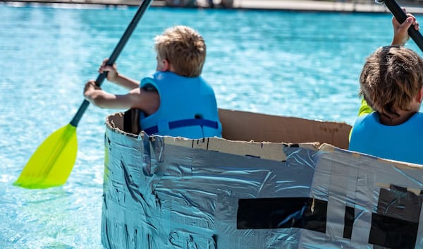 Make a boat from duct tape and cardboard to compete in the Cardboard Boat Regatta in Tucker on Saturday, July 18. (Courtesy of the city of Tucker)